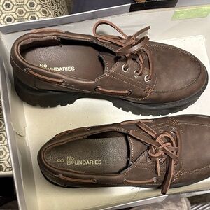 No Boundaries Men's Dark Brown Boat Shoes